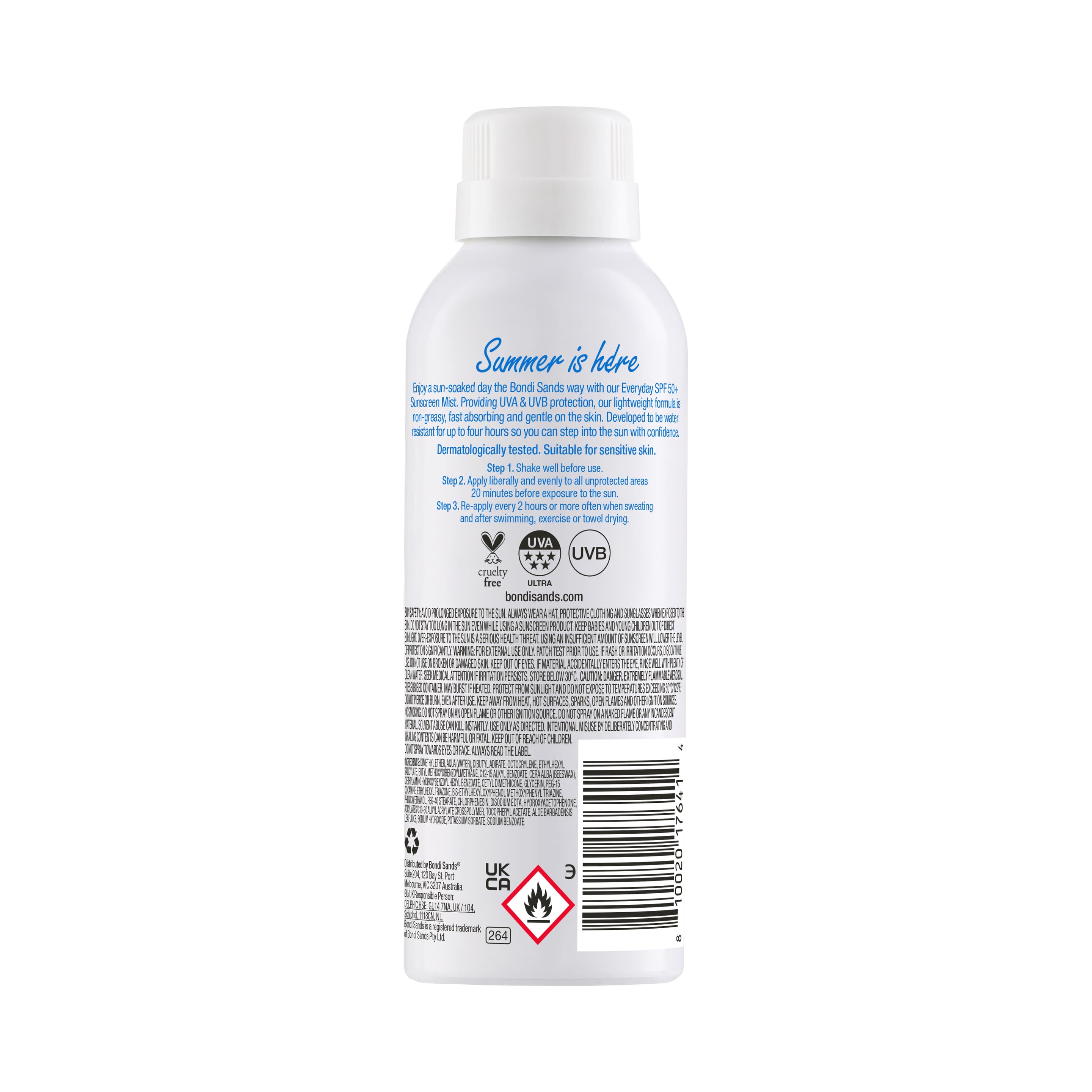 Produktbild bondi sands Fragrance Free Aerosol Mist Spray SPF 50+ 2 von 2