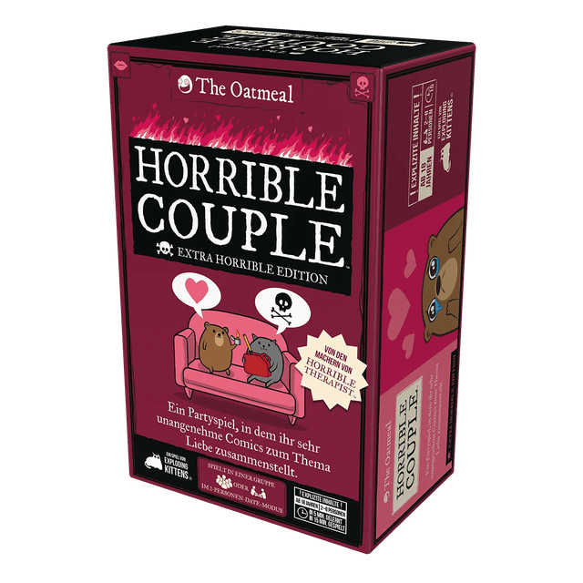Exploding Kittens – Thérapeute Horrible Édition Extra Horrible – Jeu De Cartes 3-8 Joueurs, Dès 17 Ans