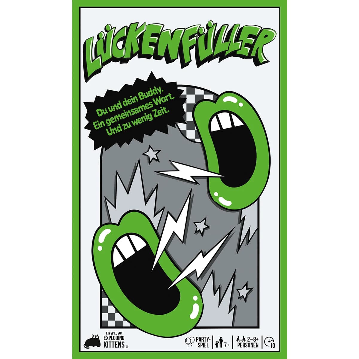 Exploding Kittens Lückenfüller DE – schnelles Wort- und Partyspiel ab 7 Jahren