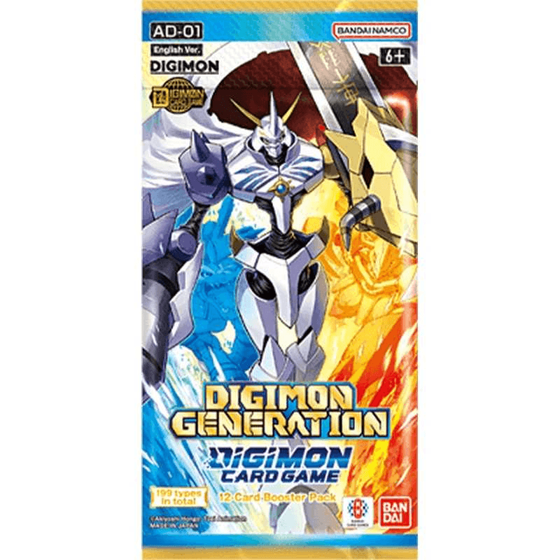 Digimon Card Game Advanced Booster Digimon Generation – Boosterpack mit 12 Sammelkarten