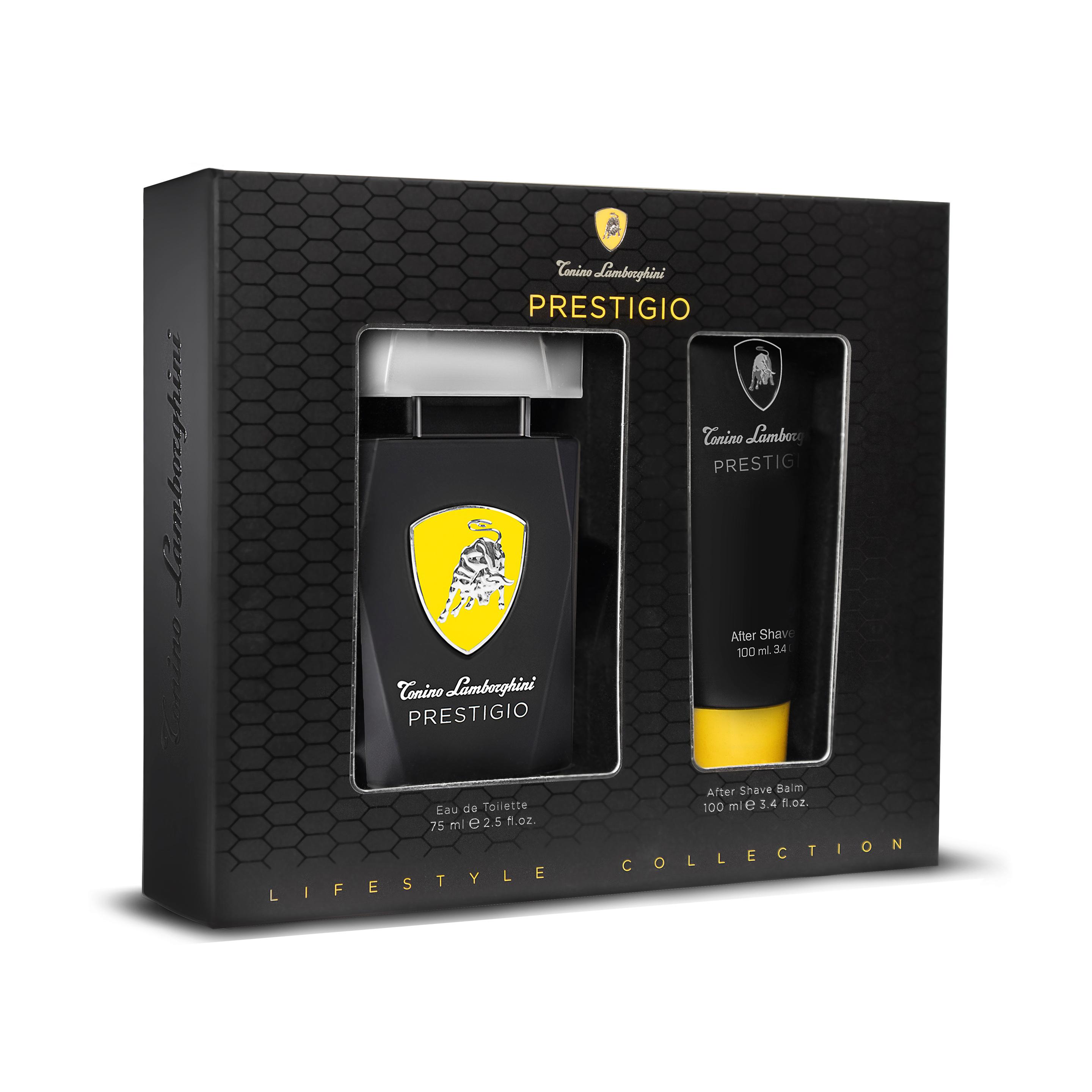 Lamborghini PRESTIGIO Eau de Toilette und After Shave Balm Geschenkpackung