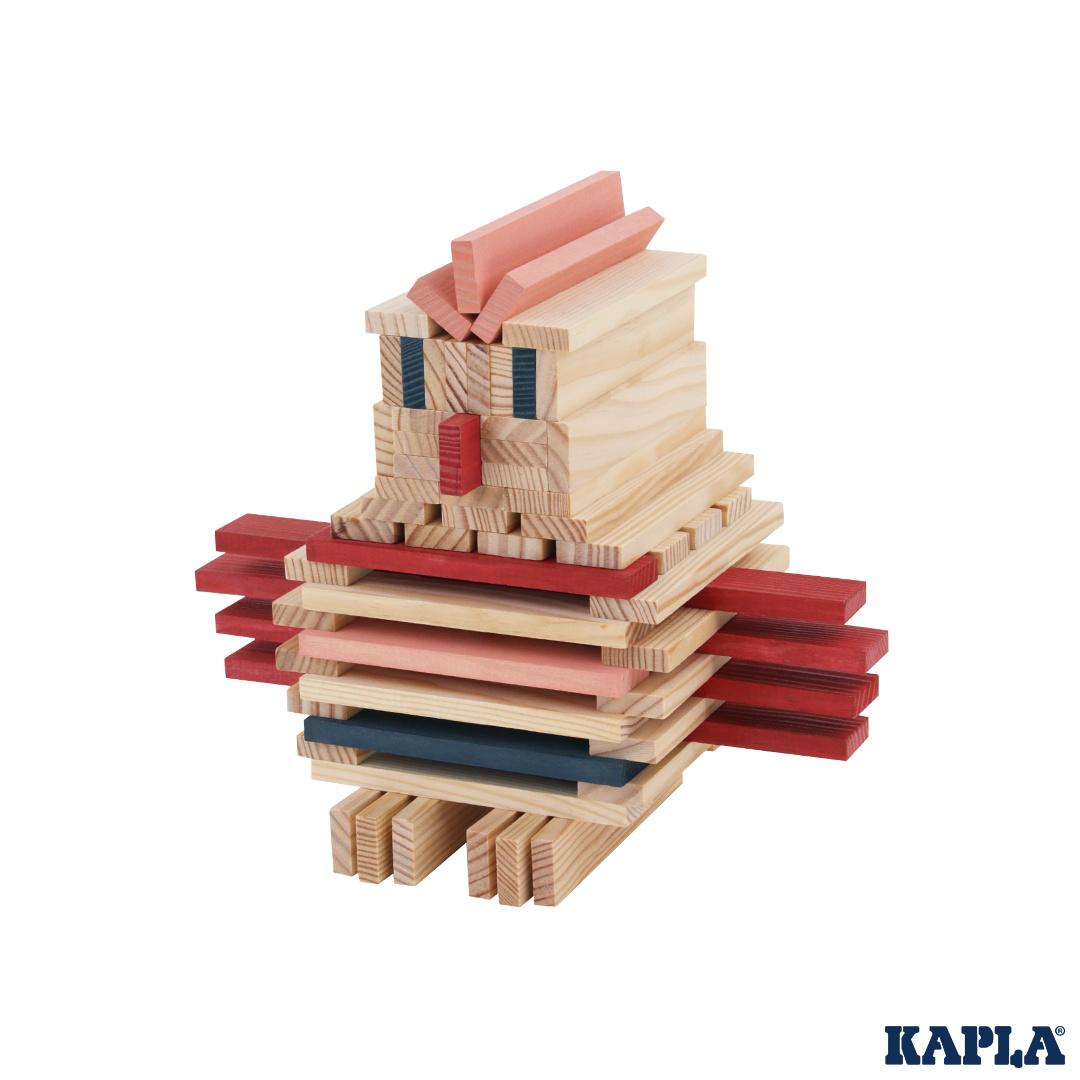 Produktbild KAPLA - 120er Box Natur und Farbe ( dunkelblau, rosa und rot ) 5 von 5