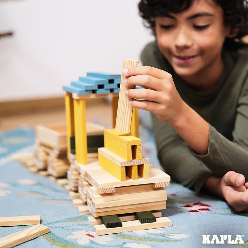 Produktbild KAPLA - 120er Box Natur und Farbe ( hellblau, gelb und grün ) 5 von 5