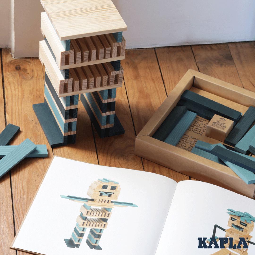 Produktbild KAPLA - Holzbausteine, hellblau/dunkelblau, 40er Box 2 von 2