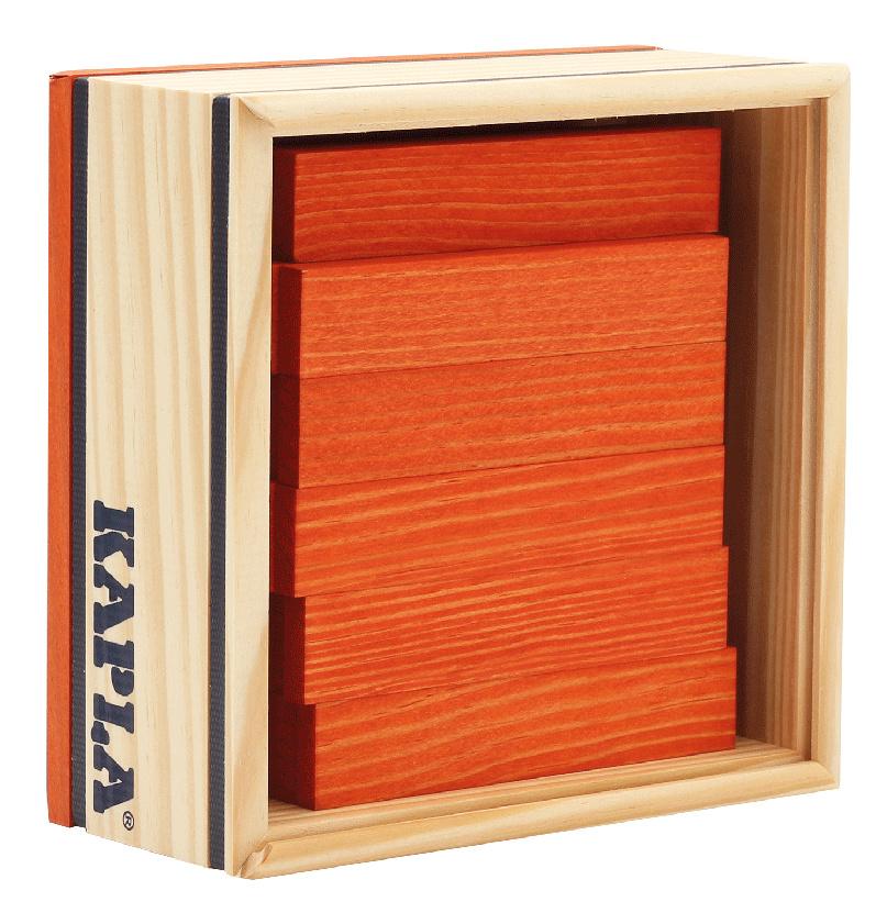 KAPLA - Holzbausteine Quadrate orange, 40er Box