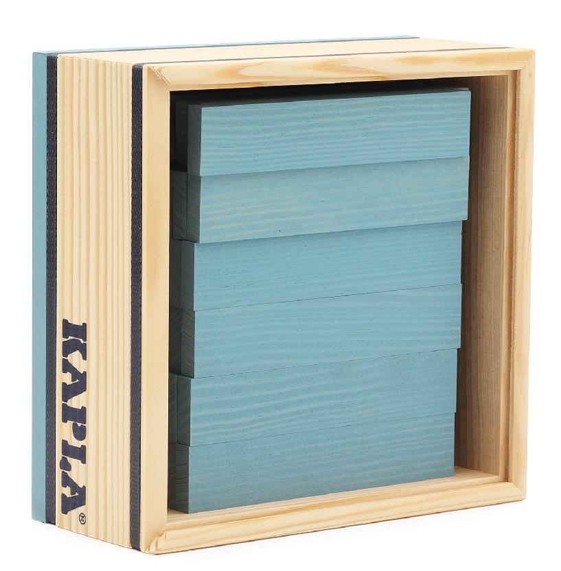 KAPLA - Holzbausteine, hellblau, 40er Box