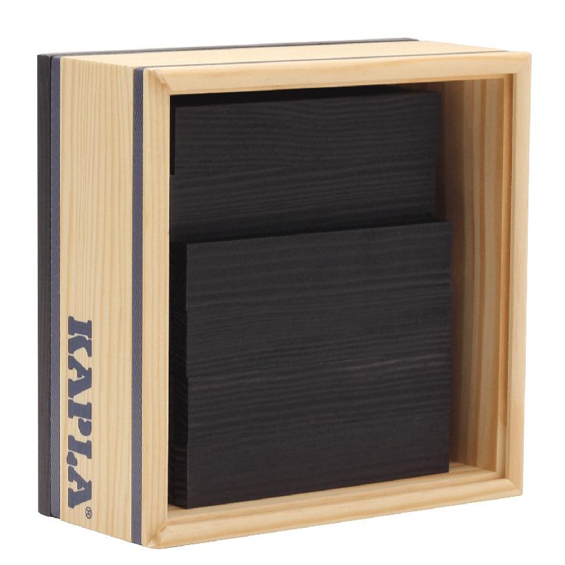 KAPLA - Holzbausteine Quadrate schwarz, 40er Box
