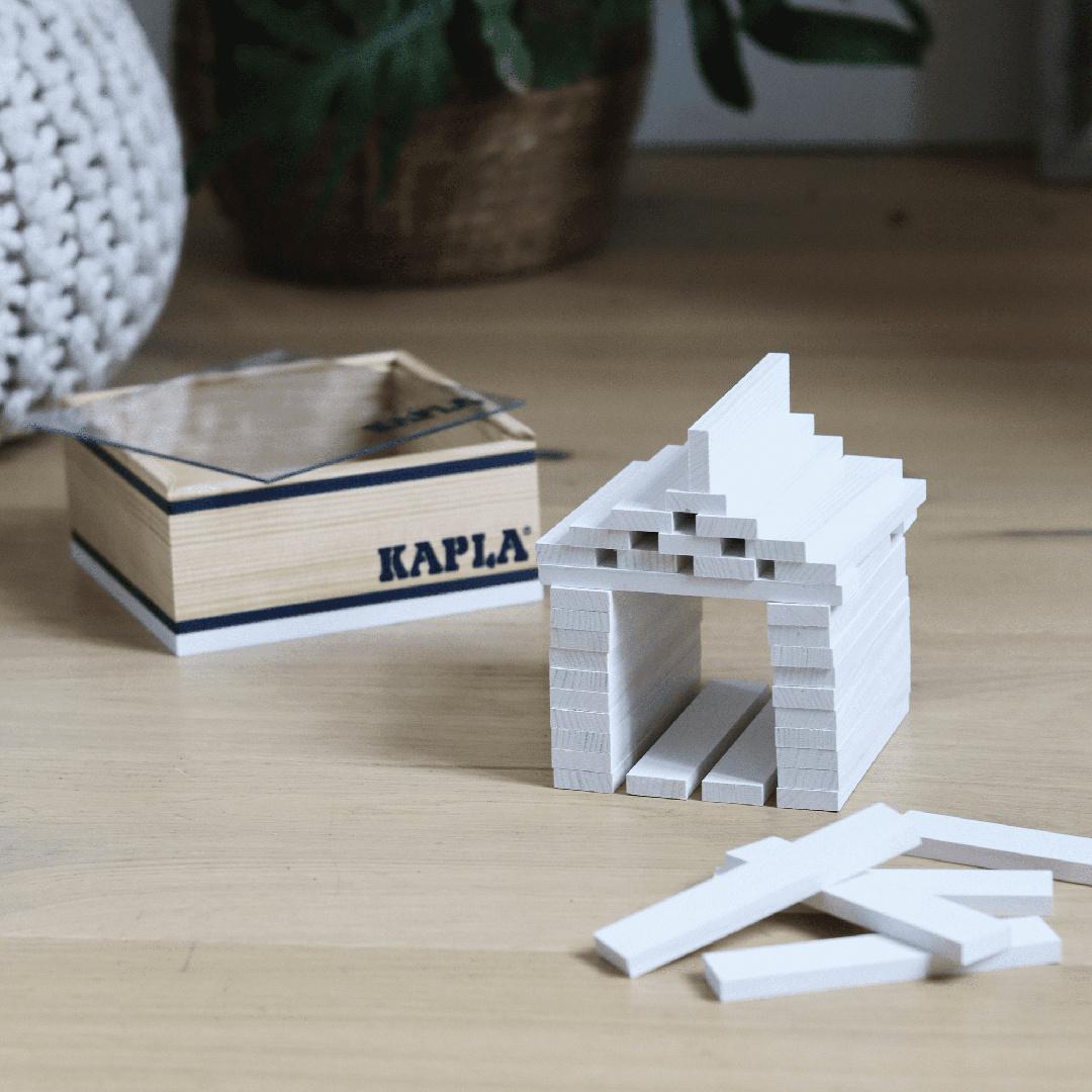 Produktbild KAPLA - Holzbausteine Quadrate weiß, 40er Box 2 von 3