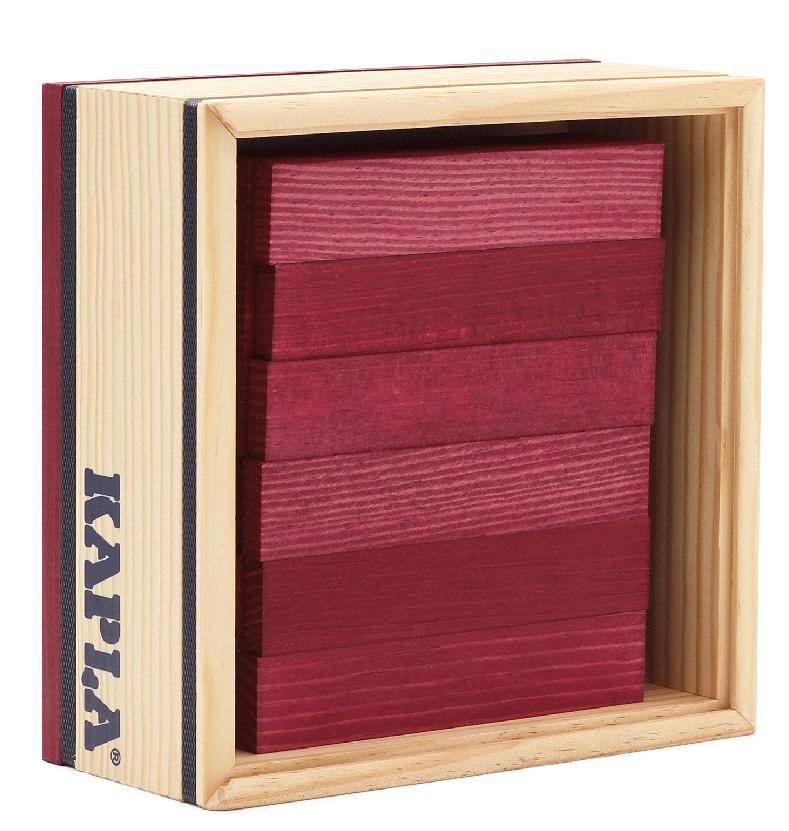 KAPLA - Holzbausteine Quadrate violett, 40er Box
