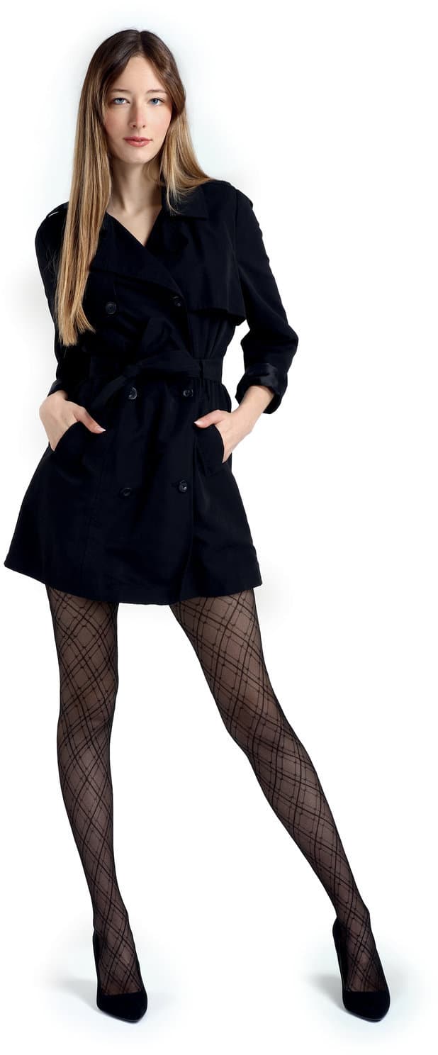 PRIMAVERA Damen Feinstrumpfhose Netzoptik 30 DEN