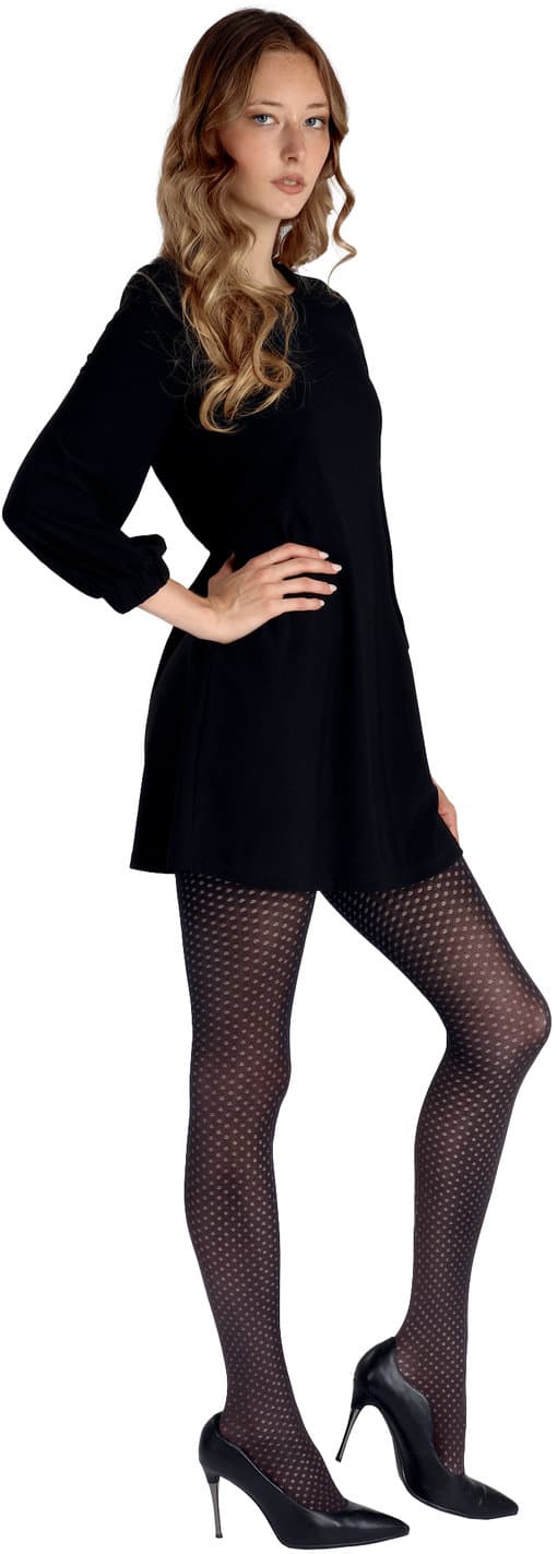PRIMAVERA Damen Feinstrumpfhose Polka Dot Effect 70 DEN