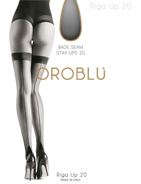 Produktbild OROBLU Damen Halterlose Strümpfe Riga Up Fashion 20 DEN 2 von 3