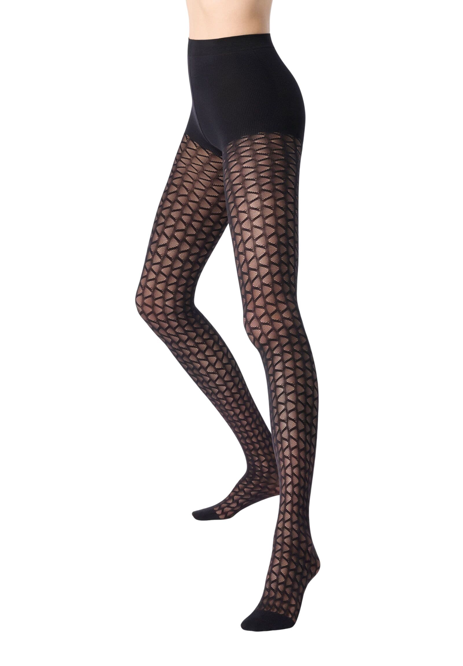 OROBLU Damen Strumpfhose Graphic Waves Tights 40 DEN