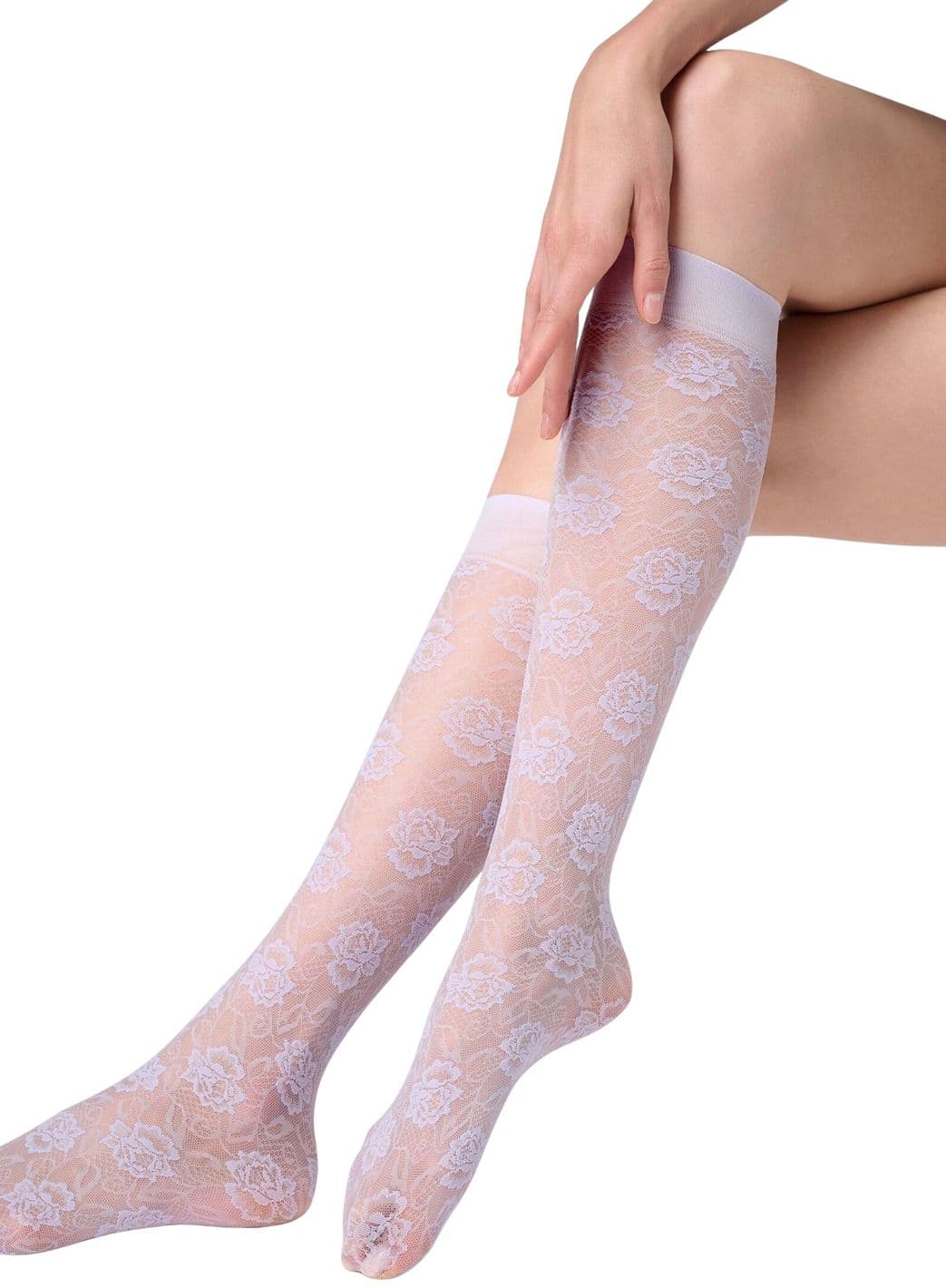 OROBLU Damen Kniestrümpfe Lace Allur 30 DEN