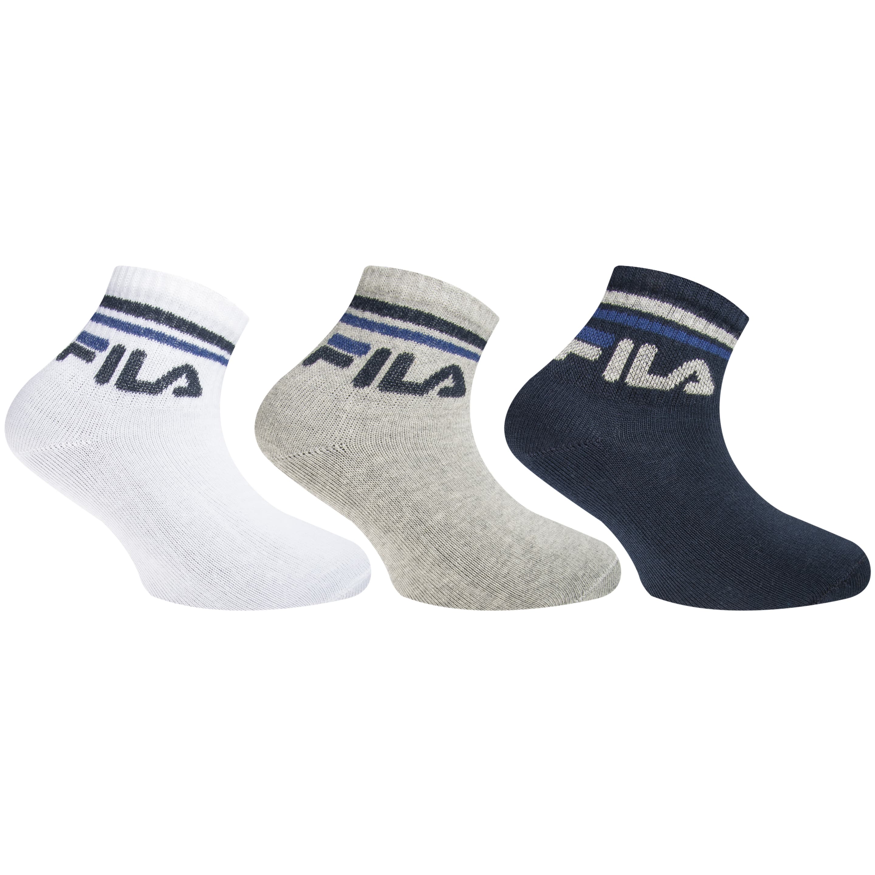 FILA Kinder Kurzsocken Quarter 3er Pack