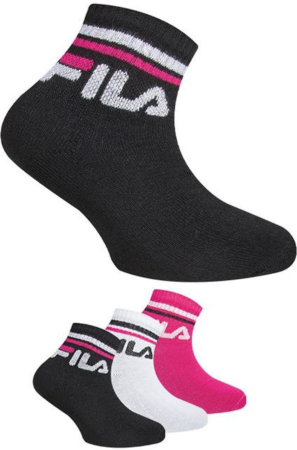 FILA Kinder Kurzsocken Quarter 3er Pack