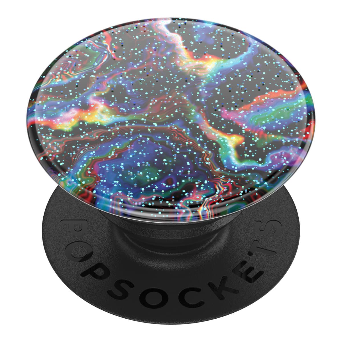 Produktbild PopGrip - ausziehbarer Handy-Griff Handyhalter - Glitter Rainbow Void 4 von 7
