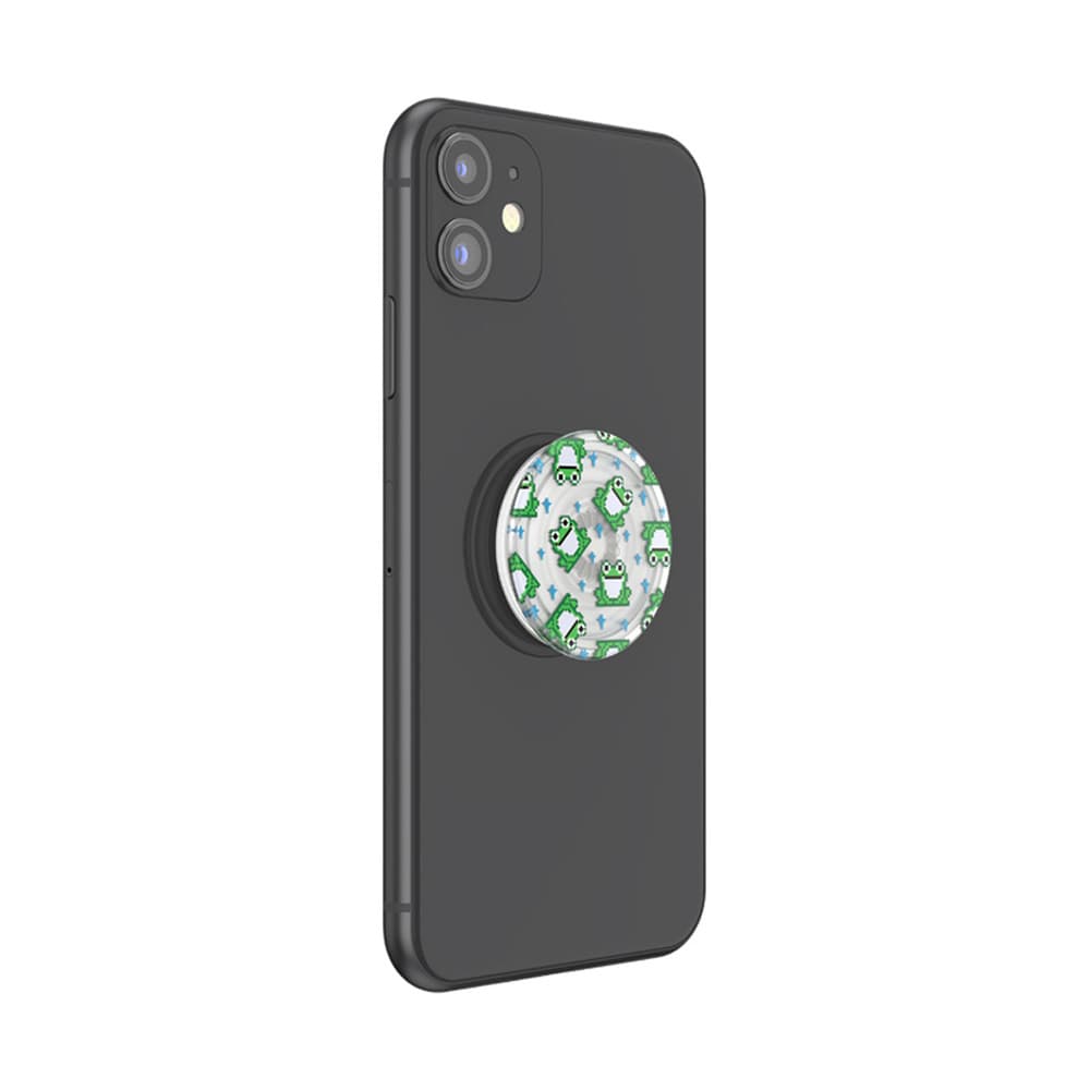 Produktbild PopGrip PlantCore™ - ausziehbarer Handy-Griff Handyhalter - 8 Bit Frogs 2 von 7