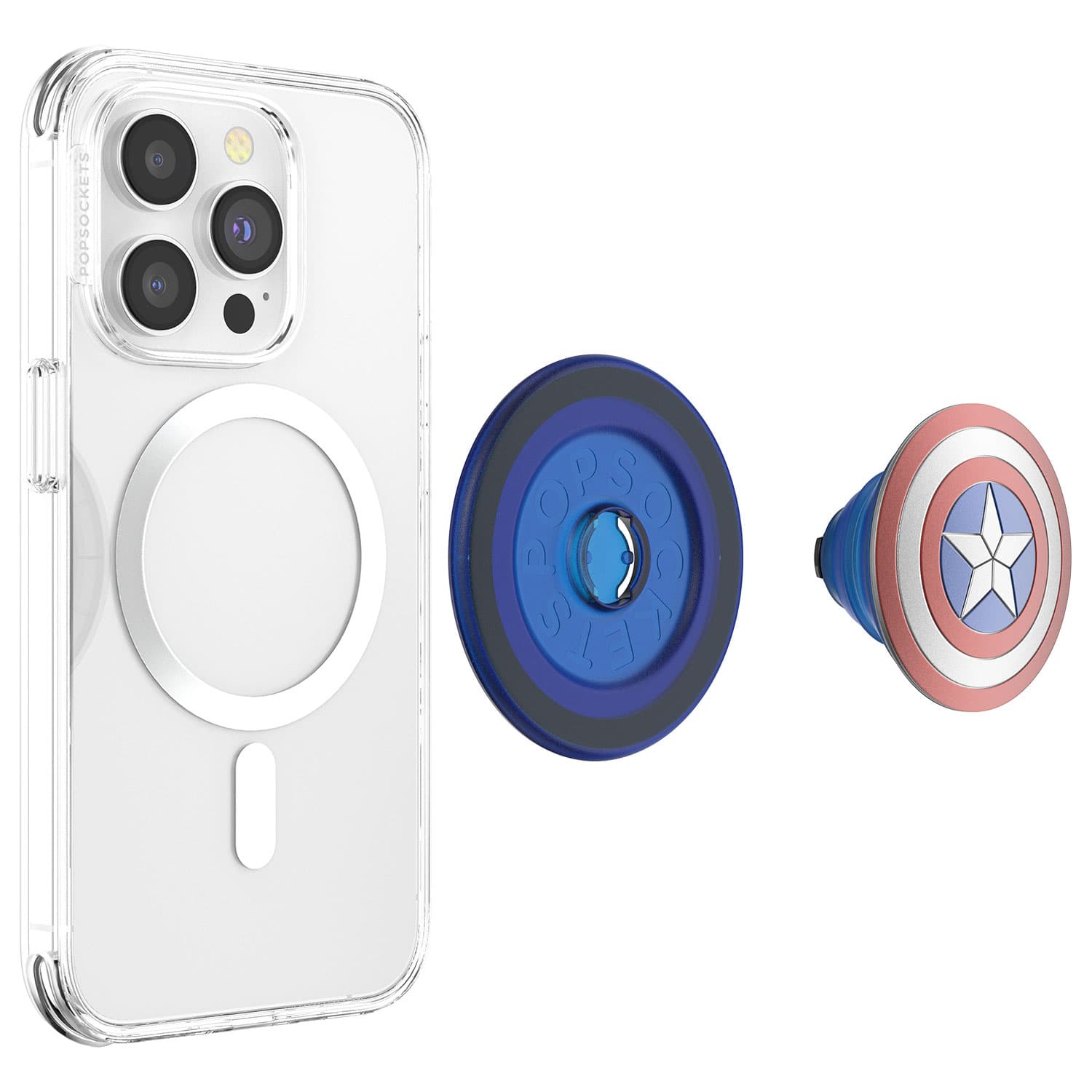 Produktbild PopGrip Premium  für MagSafe rund - ausziehbarer Handy-Griff Handyhalter -  Enamel Captain America 2 von 6