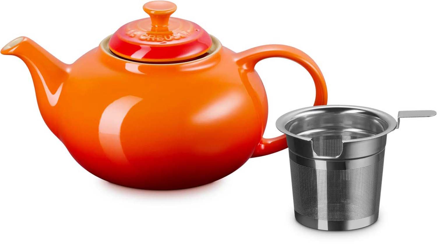 Le Creuset Teekanne mit Edelstahl-Siebeinsatz 1,3l