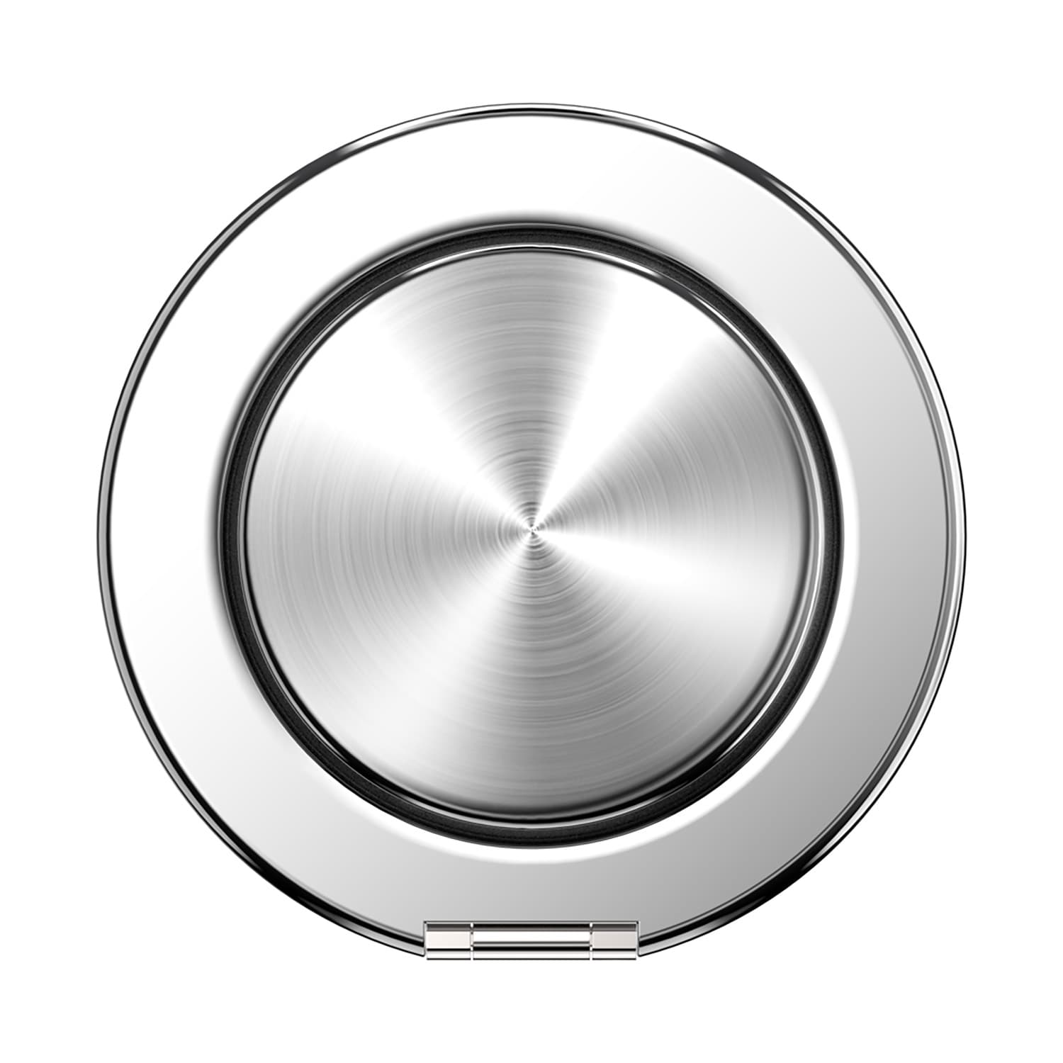 PopSockets PopGrip - ausziehbarer Handy-Griff Handyhalter für MagSafe Kick-Out Aluminum Radial Silver