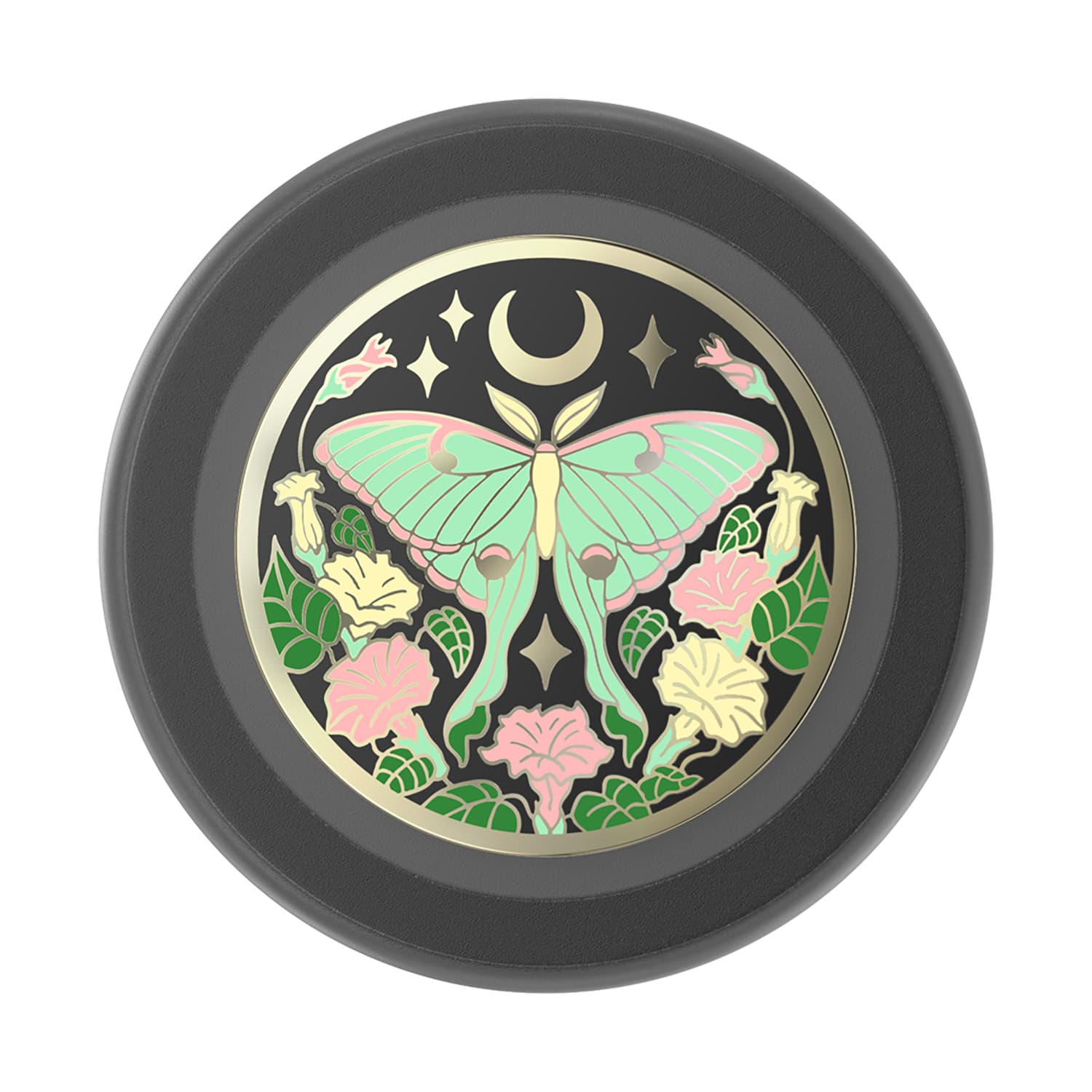 PopSockets PopGrip - ausziehbarer Handy-Griff Handyhalter für MagSafe Enamel Luna Moth
