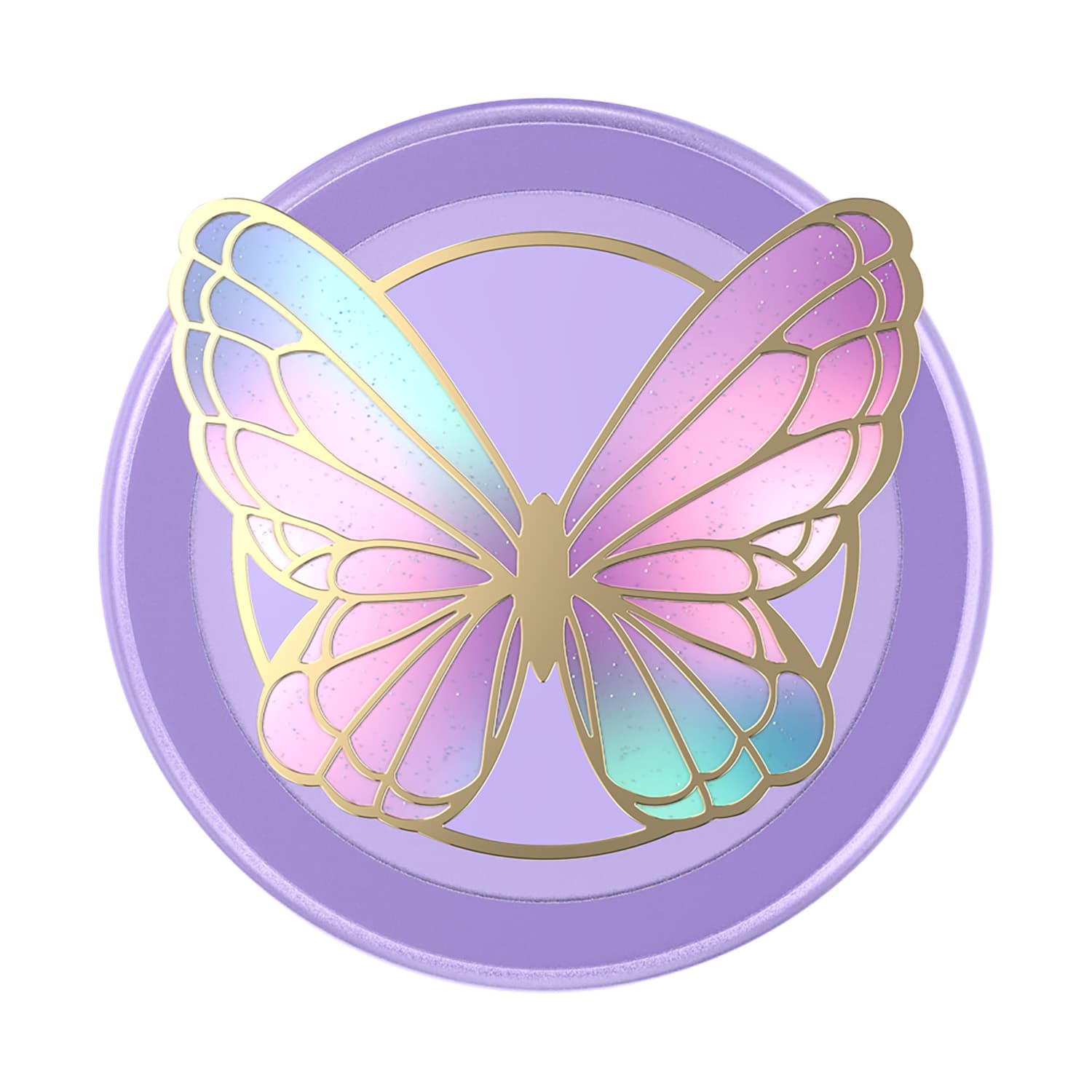 PopSockets PopGrip - ausziehbarer Handy-Griff Handyhalter für MagSafe Enamel Butterfly Prism