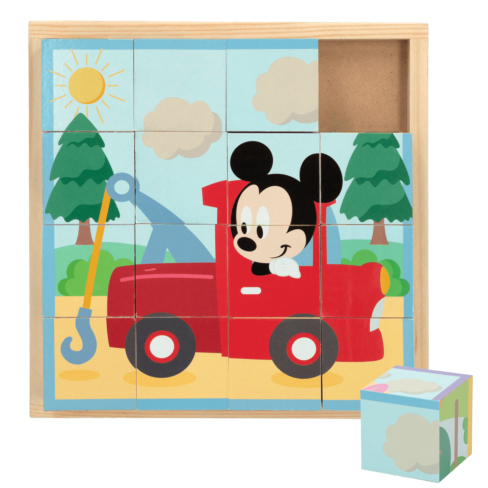 WOOMAX Zookabee Arche Noah aus Holz mit Tierfiguren und Steckformen, ab 2 Jahren