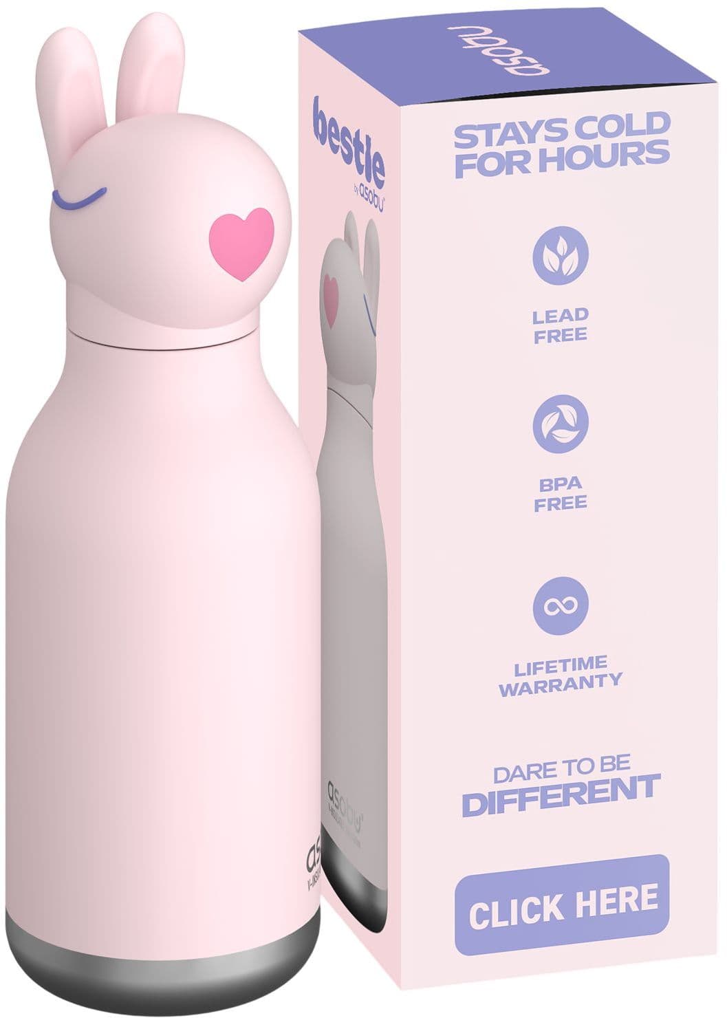 asobu® Trinkflasche Hase 460ml