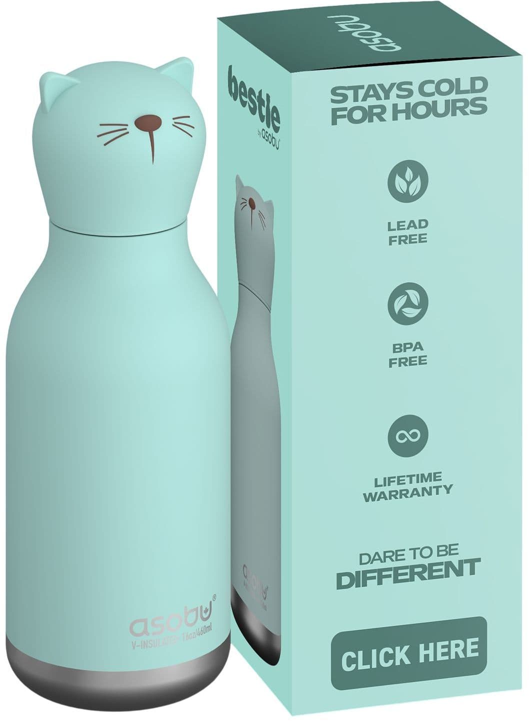 asobu® Trinkflasche Katze 460ml