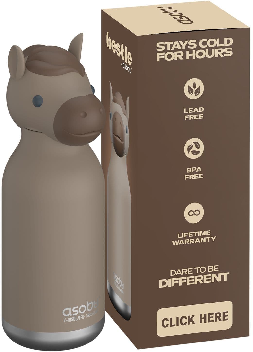 asobu® Trinkflasche Pferd 460ml