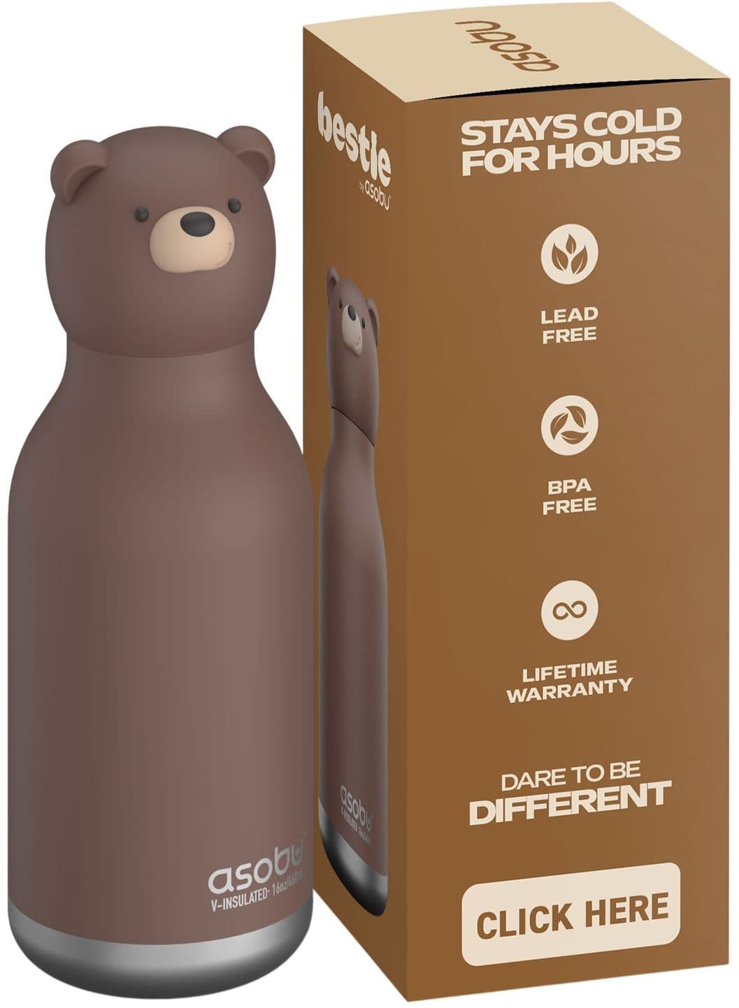 asobu® Trinkflasche Bär 460ml