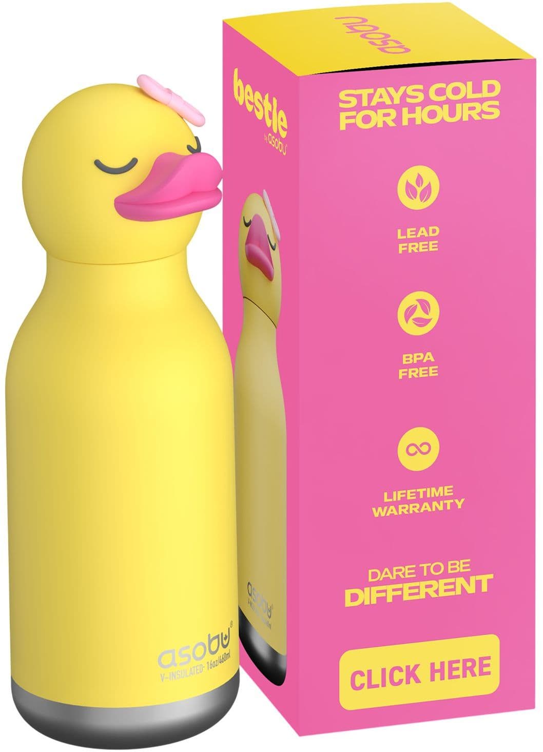 asobu® Trinkflasche Ente 460ml