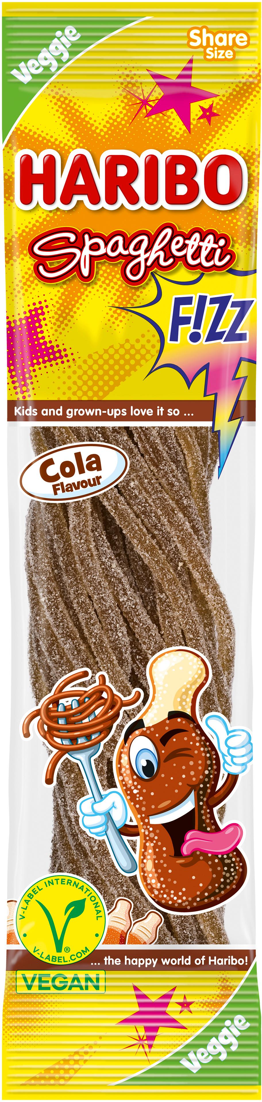Haribo Fruchtgummi Spaghetti Fizz Cola Sauer Veggie
