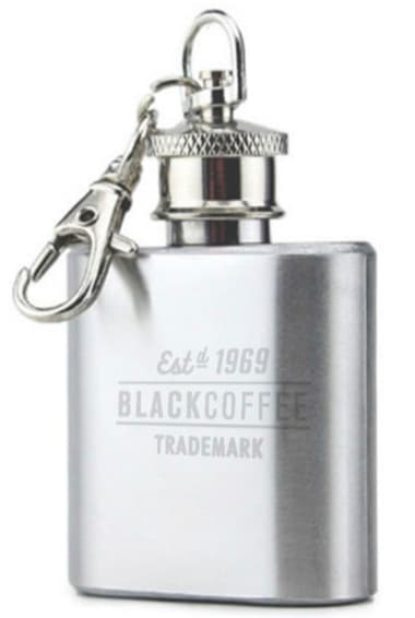 BLACK COFFEE Karabiner Schnapsflasche