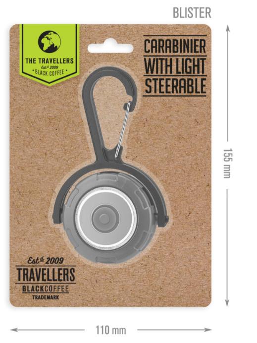 Produktbild BLACK COFFEE Karabiner mit LED-Licht 3 von 4
