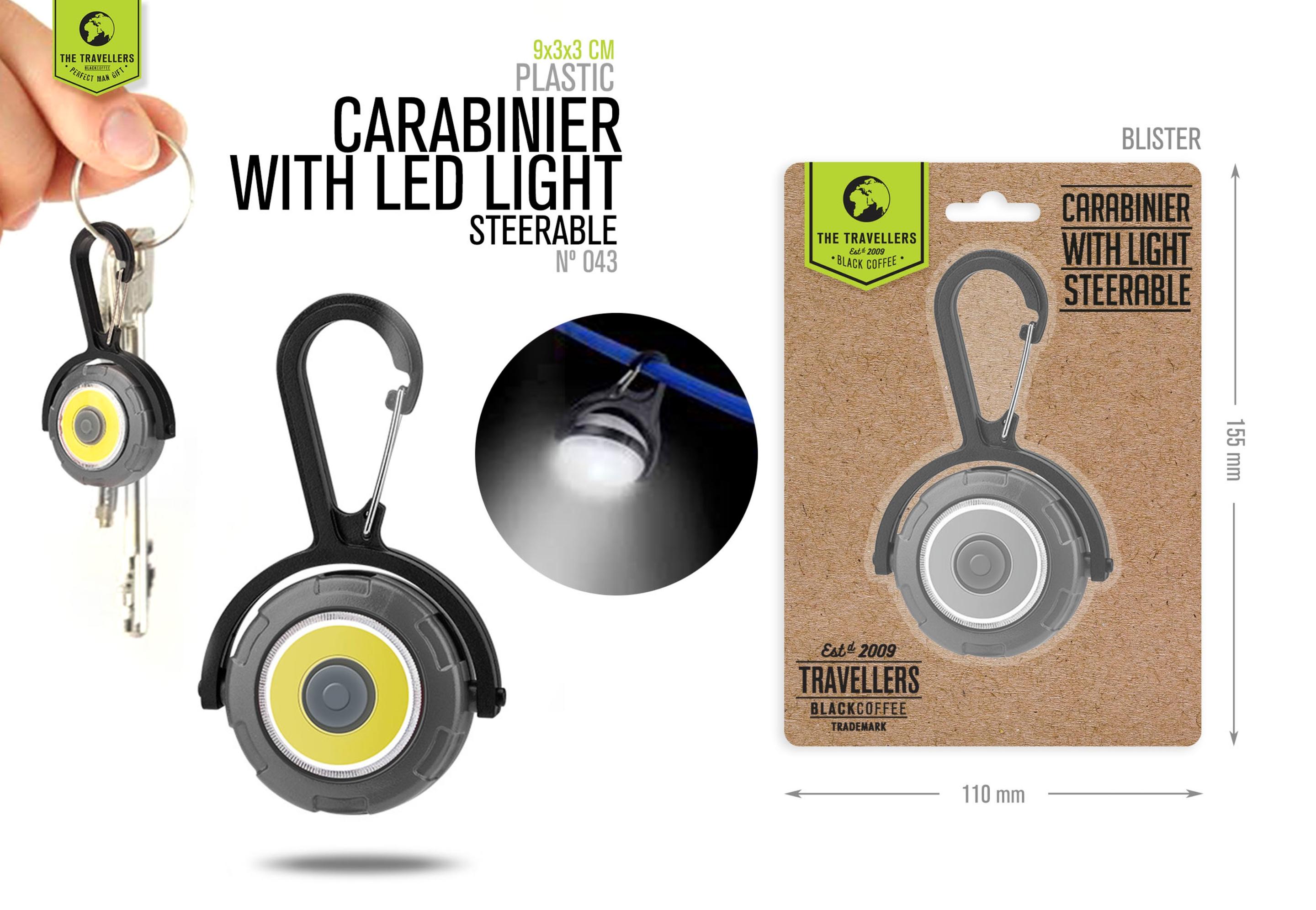 Produktbild BLACK COFFEE Karabiner mit LED-Licht 4 von 4