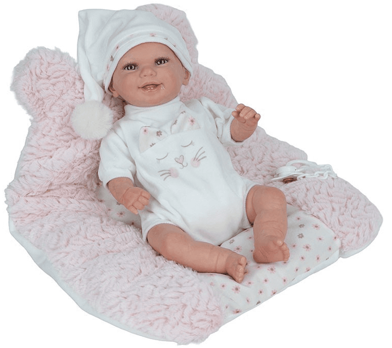 Reborn Puppe Alice 35 cm mit Decke – Realistische Babypuppe von Muñecas Arias