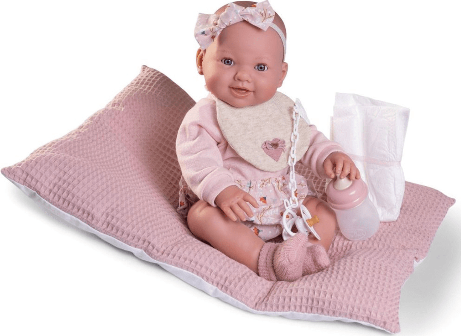 Antonio Juan Muñecas Puppe Neugeborenes Baby Babypuppe „Mia“ – 42 cm – mit Mütze, Schnuller & Babydecke