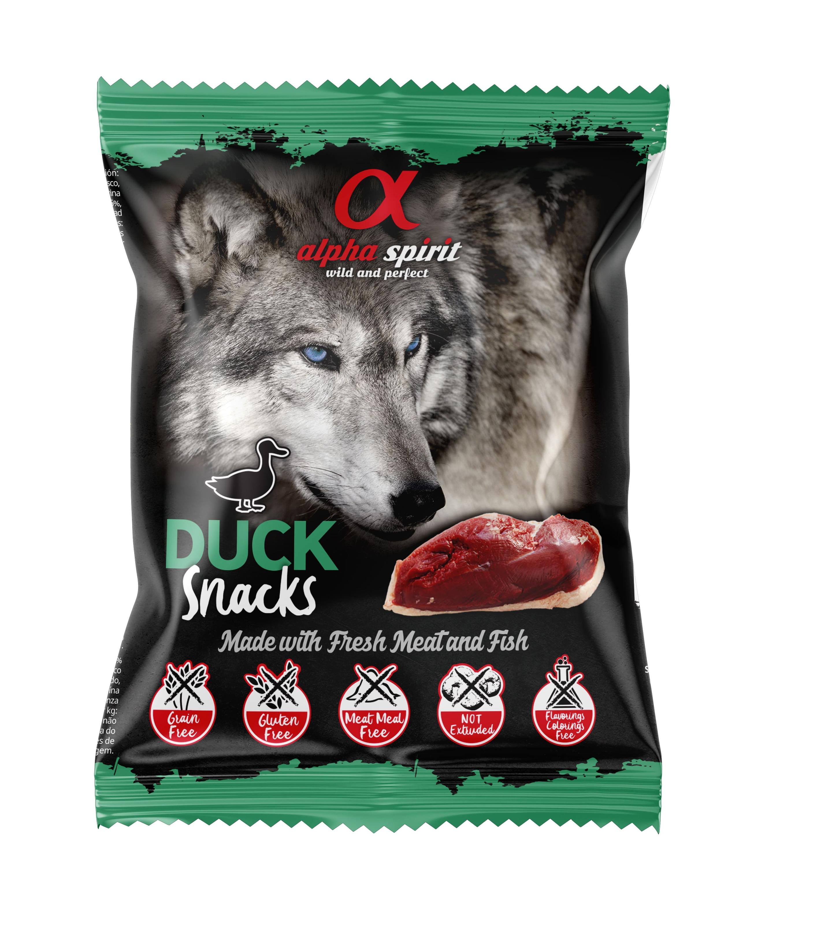 alpha spirit Dog Hundesnack Ente