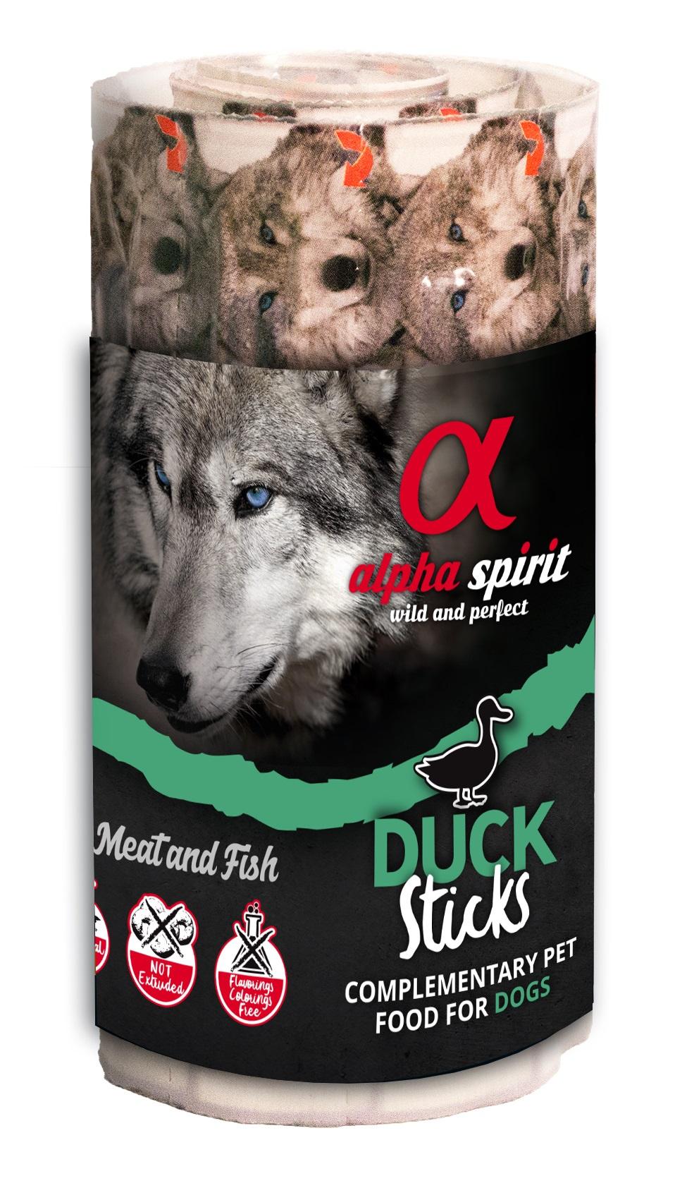 alpha spirit Dog Hundeleckerli Ristra Stick Ente 16er