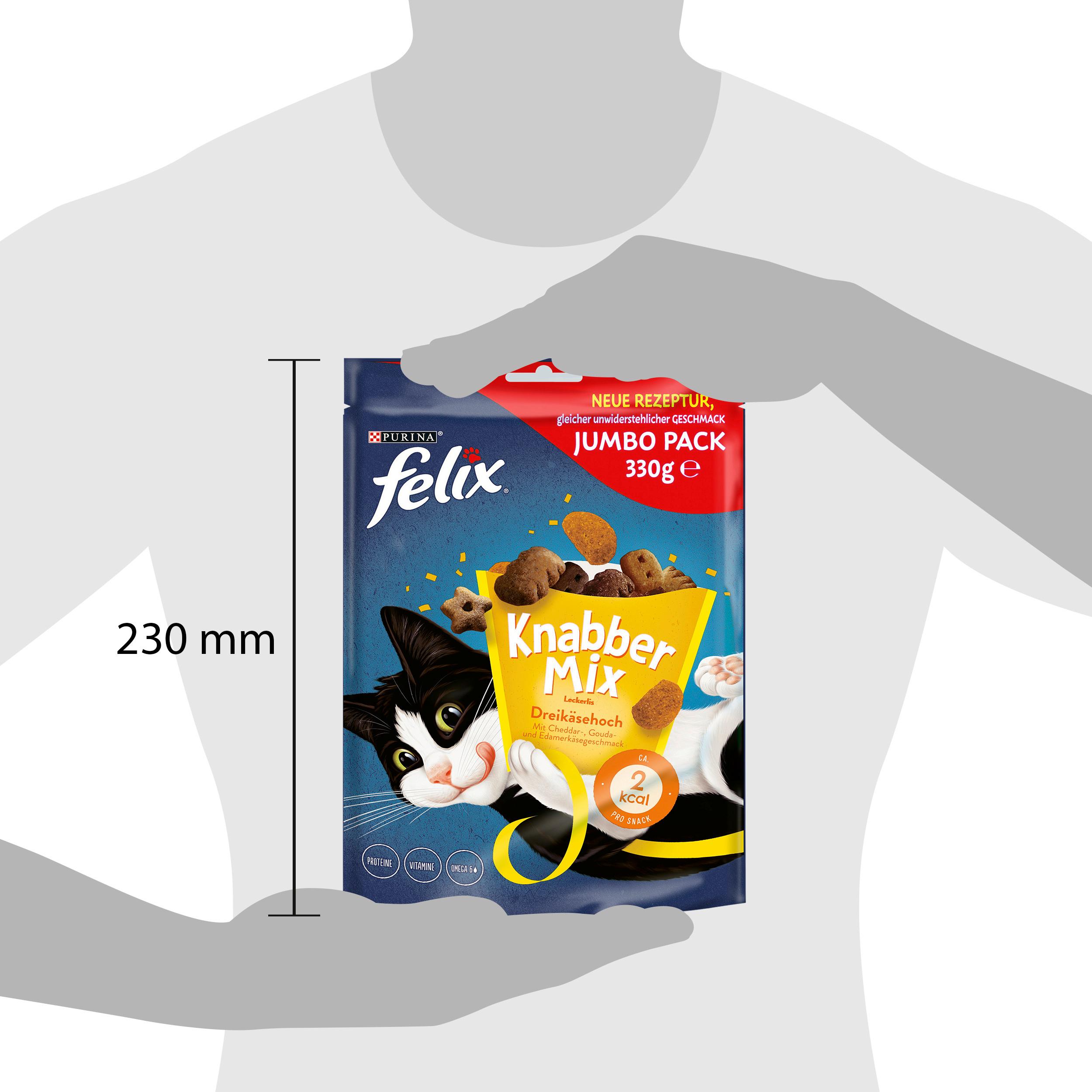 Produktbild PURINA FELIX Katzenleckerlis KnabberMix Dreikäsehoch Jumbo Pack 3 von 3