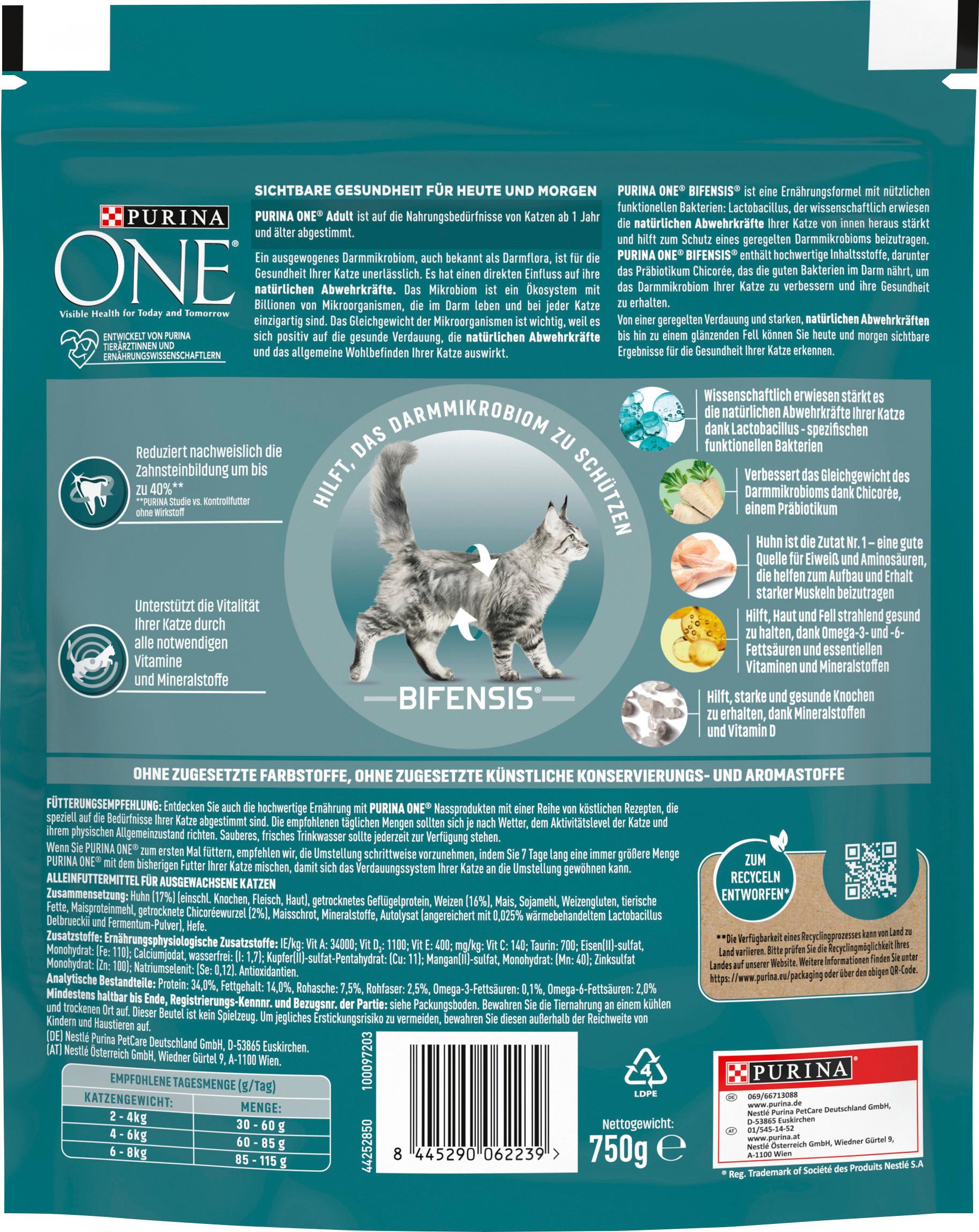 Produktbild PURINA ONE ADULT Huhn 750g 2 von 5