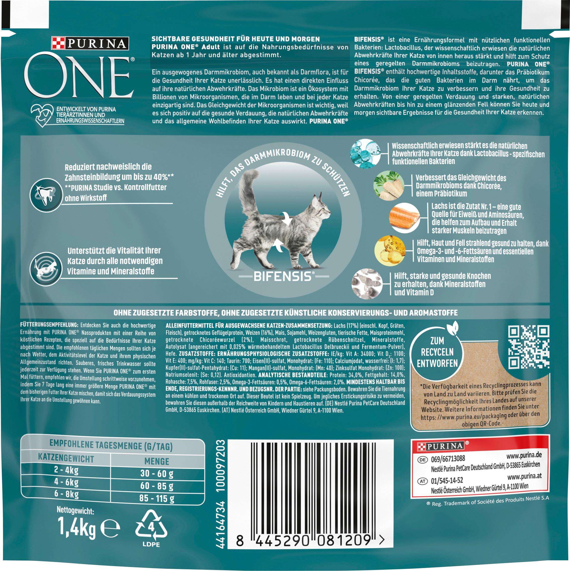 Produktbild PURINA ONE Adult Lachs&Vollkorn 2 von 5