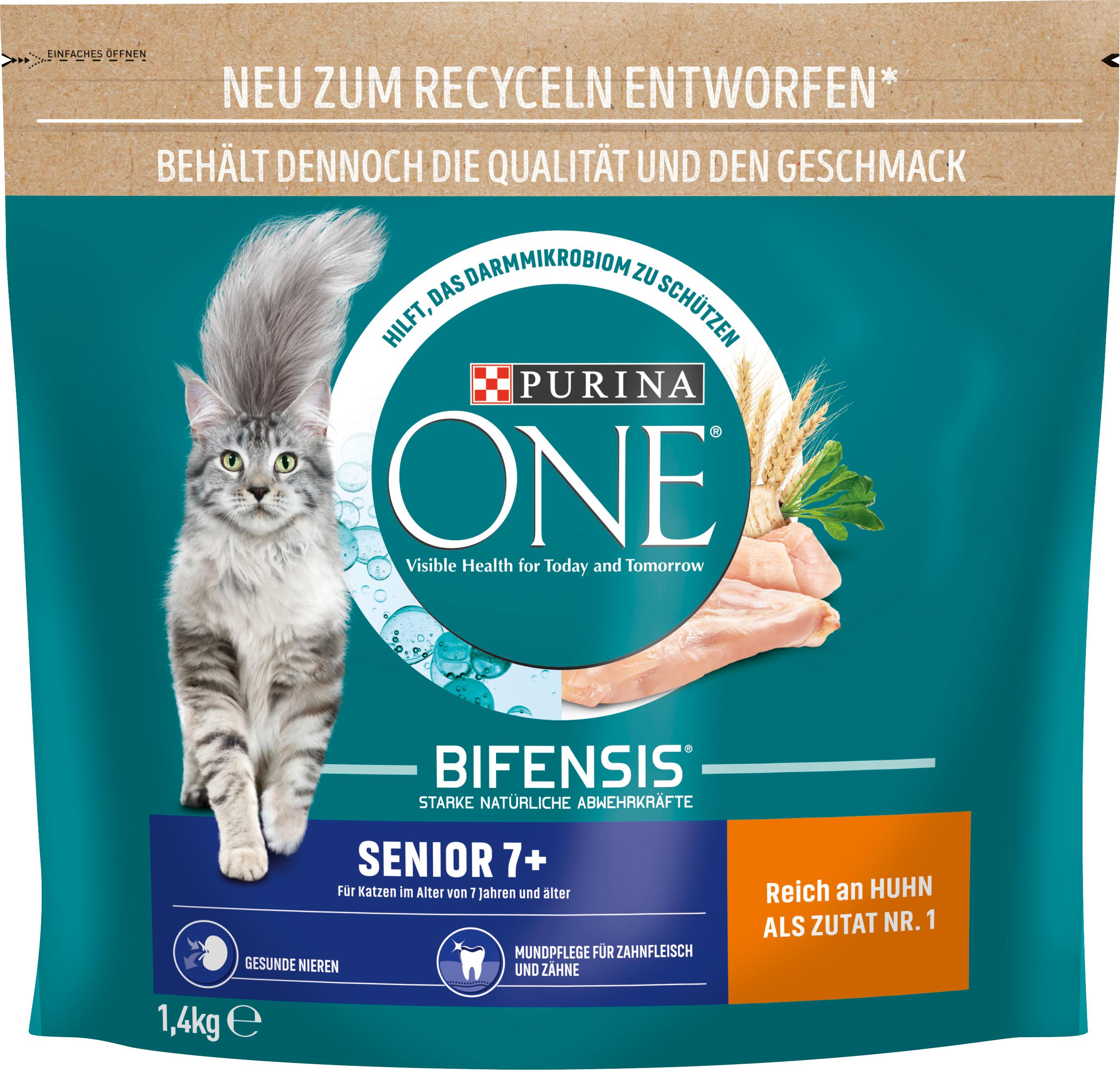 PURINA ONE Bifensis Senior 7+ mit Huhn Katzentrockenfutter