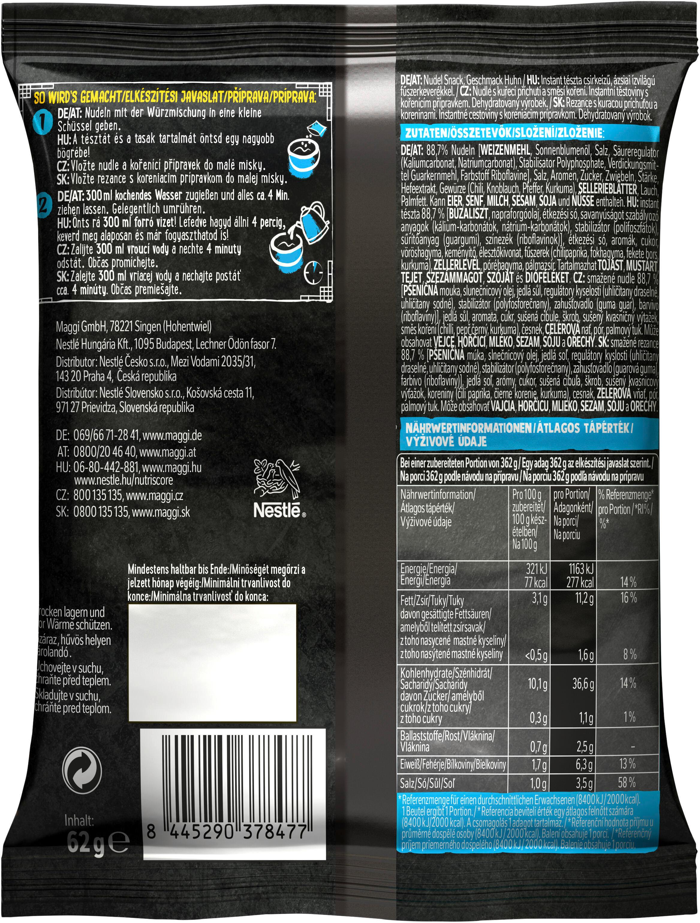 Produktbild MAGGI Magic Asia Nudel Snack Huhn 2 von 2