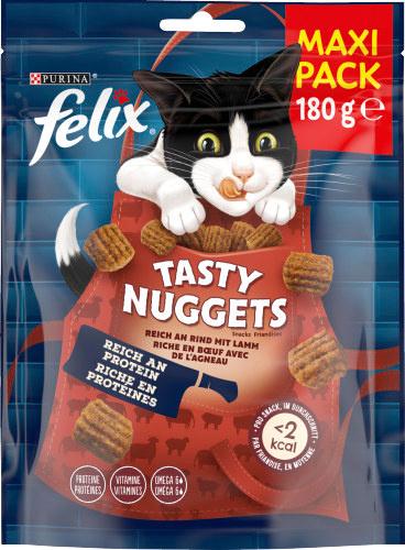 PURINA FELIX Katzensnacks Tasty Nuggets Rind mit Lamm Maxi Pack