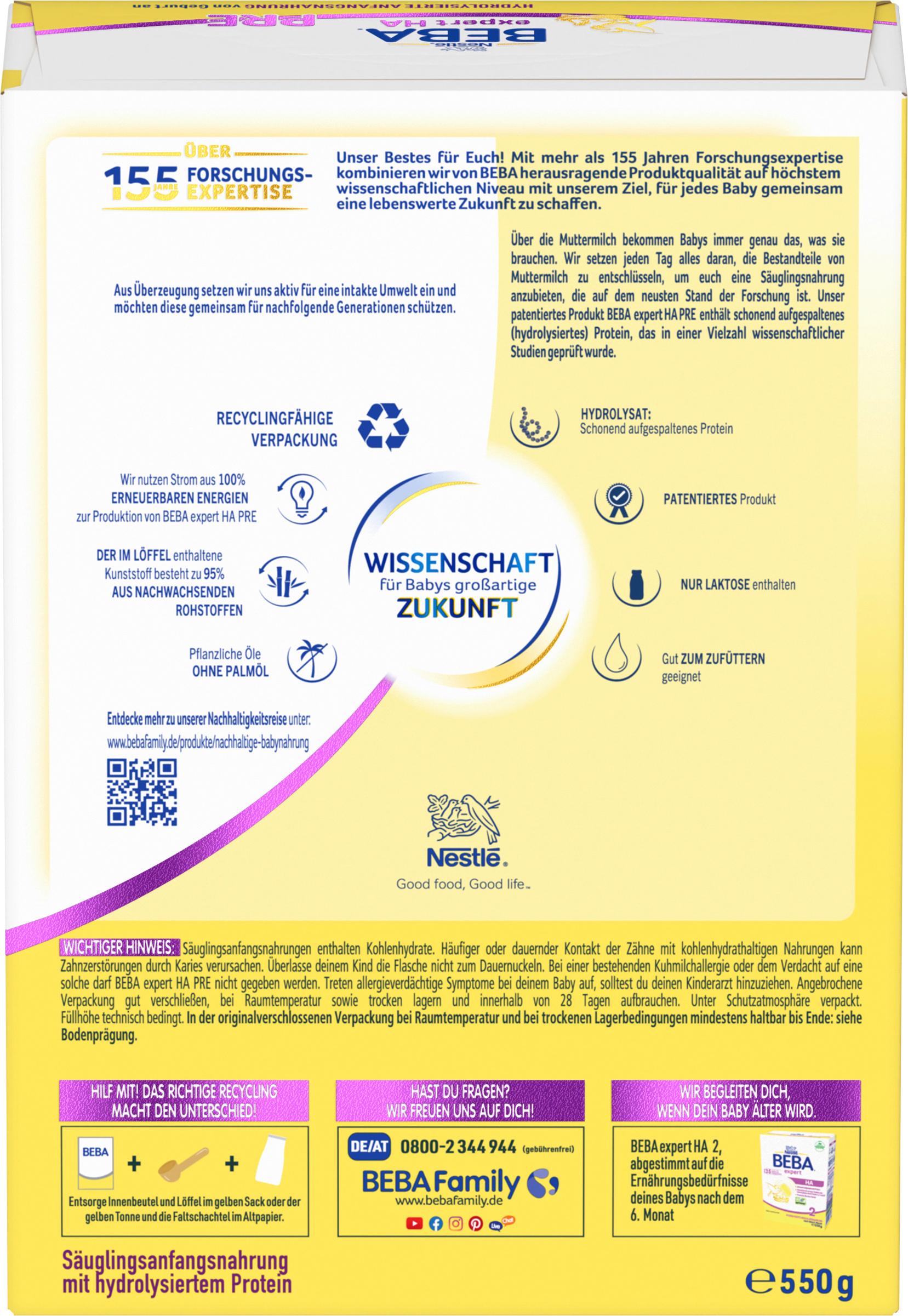 Produktbild Beba Expert HA Pre Anfangsnahrung 2 von 14