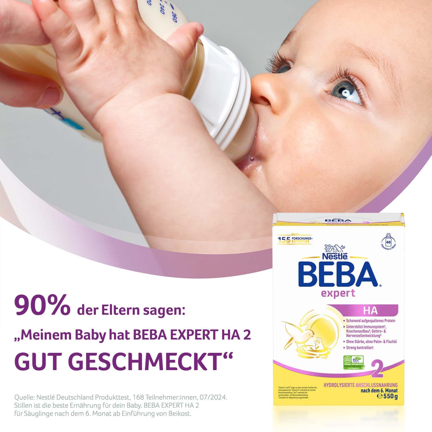 Leche de continuación Beba Expert HA2 a partir del 6.º mes