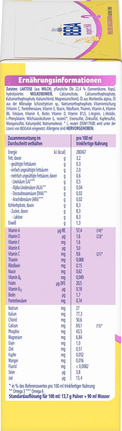 Leche de continuación Beba Expert HA2 a partir del 6.º mes